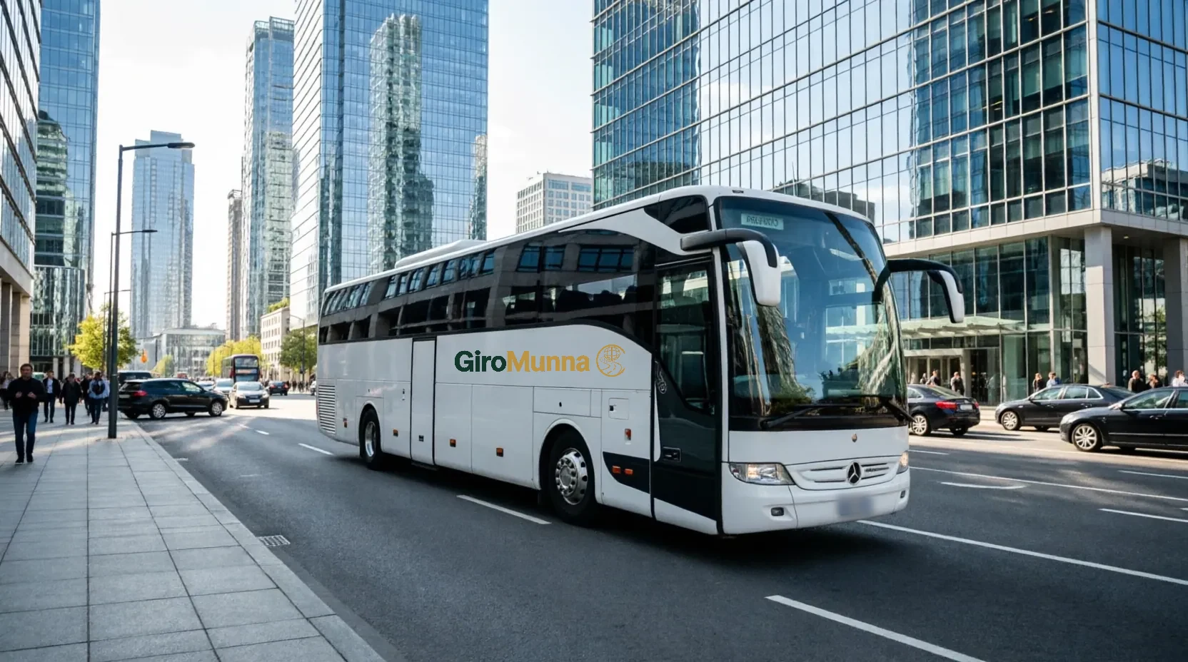 Autobus gran turismo GiroMunna in città